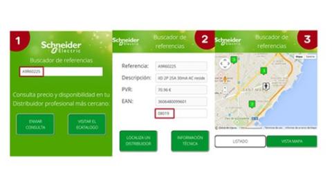 Schneider Electric lanza una app para localizar puntos de venta