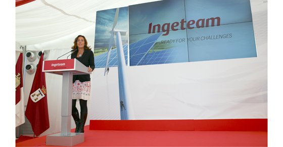 Teresa Madariaga, presidenta de Ingeteam, durante la inauguración de la nueva sede en Albacete.