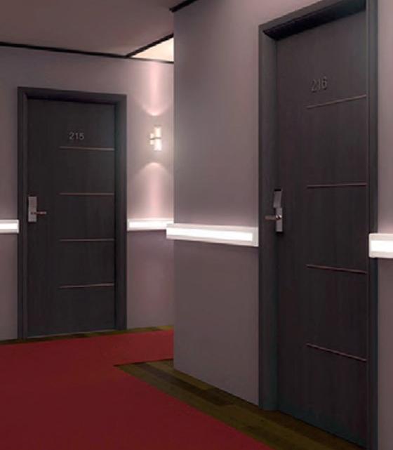 Los pasillos de hoteles y residencias es un entorno ideal para la instalación de este producto de Legrand.