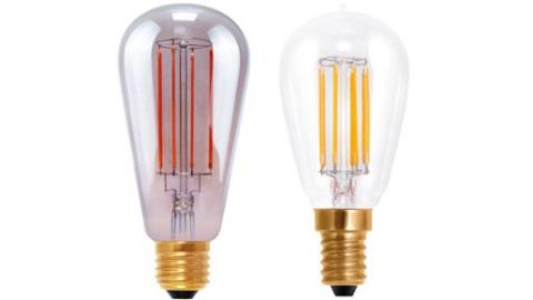 Lámparas Led Golden modelo Edison Blacksmooth y versión Mini Edison.