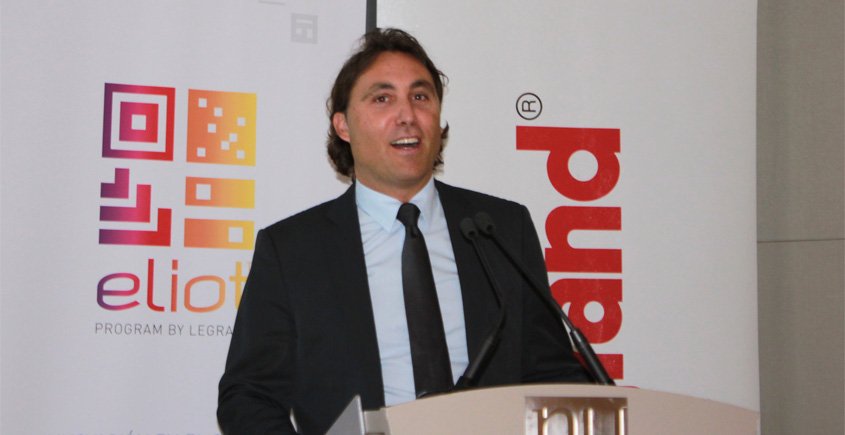 Pascal Decons, director general de Legrand Group España, durante la presentación del programa Eliot en Madrid.