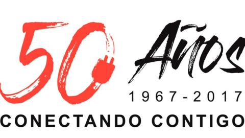 Logo oficial del 50 aniversario de Legrand en España.