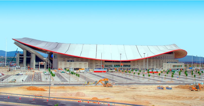 Vista exterior del estadio Wanda Metropolitano, con capacidad para 68.000 personas.
