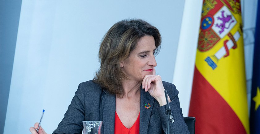 La ministra Teresa Ribera, en el Consejo de Ministros del 5 de abril de 2019.