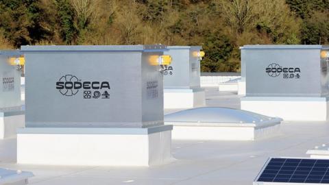 Sistema de Sodeca para instalación en tejado (Roof).