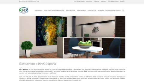 Página de inicio de la nueva web de KNX España.