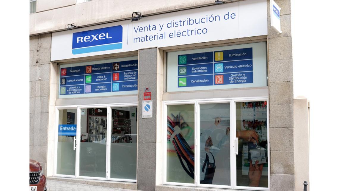 Fachada del nuevo centro de Rexel en Madrid capital.
