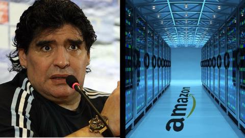 Maradona y servidores de Amazon Web Services.