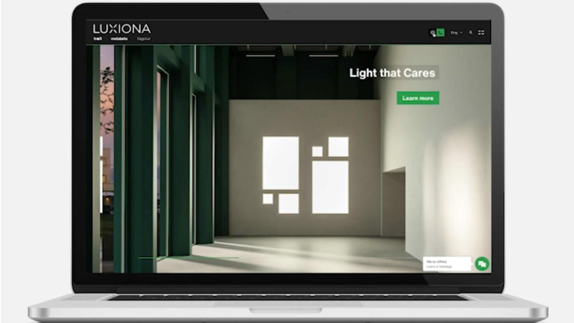 Luxiona ha presentado su nueva web con control de iluminación.