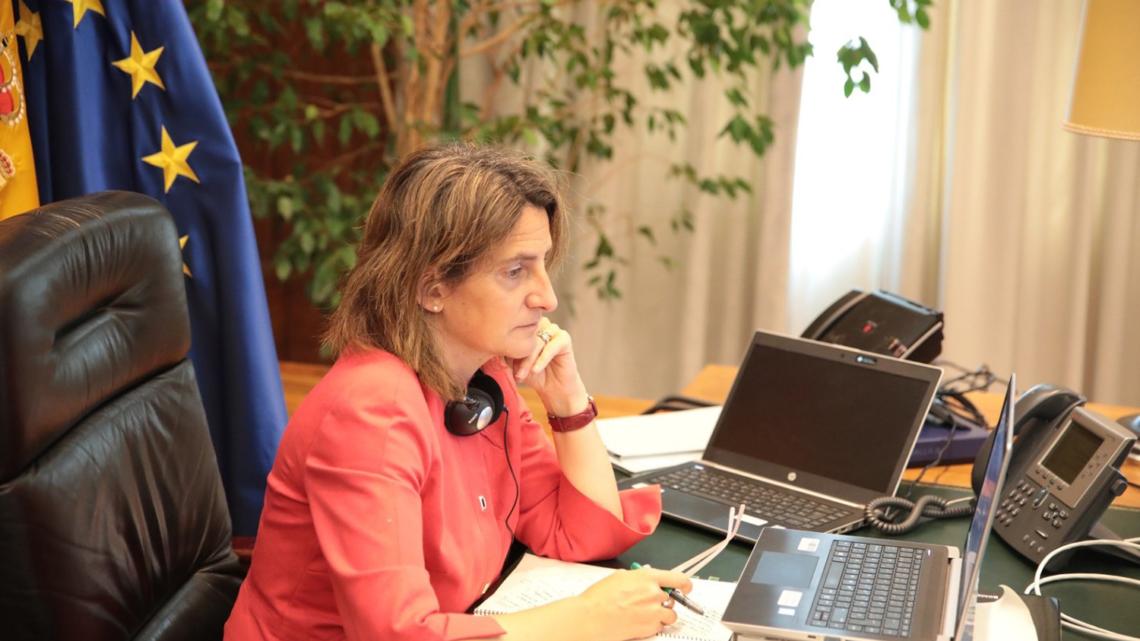 Teresa Ribera, durante el Consejo de Ministros de Energía de la UE.
