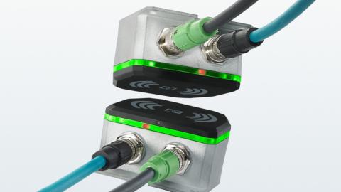 Los acopladores NearFi permiten una comunicación Ethernet inalámbrica mediante una cámara de aire de hasta 10 milímetros.