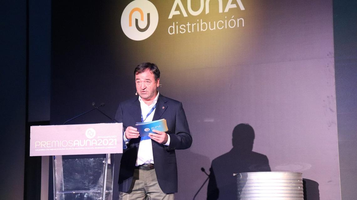 Andrés Mateo, presidente de Aúna Distribución, durante su intervención.