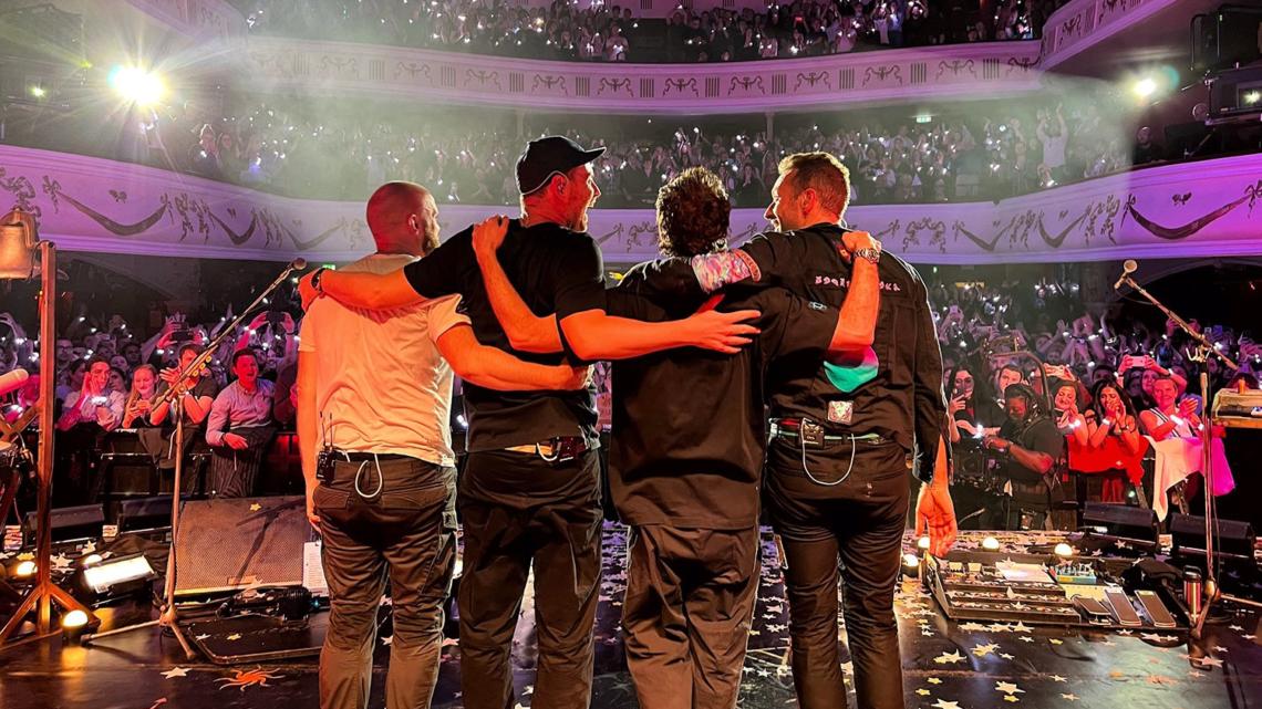 Coldplay durante uno de sus últimos conciertos.