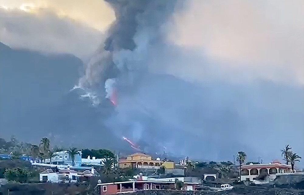Erupción del volcán de La Palma. Fuente: Instituto Volcanológico de Canarias.