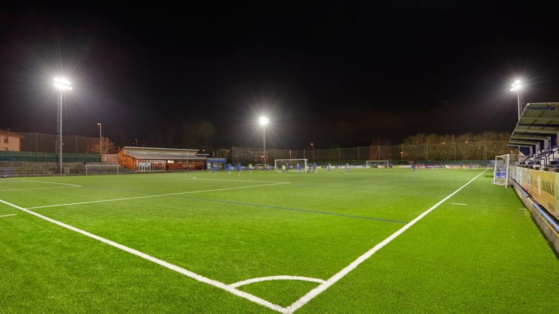 Campo de fútbol de Legarda en Munguía (Bizkaia).