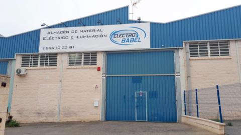 Instalaciones de Electro Babel, ubicadas en el polígono del mismo nombre de Alicante.