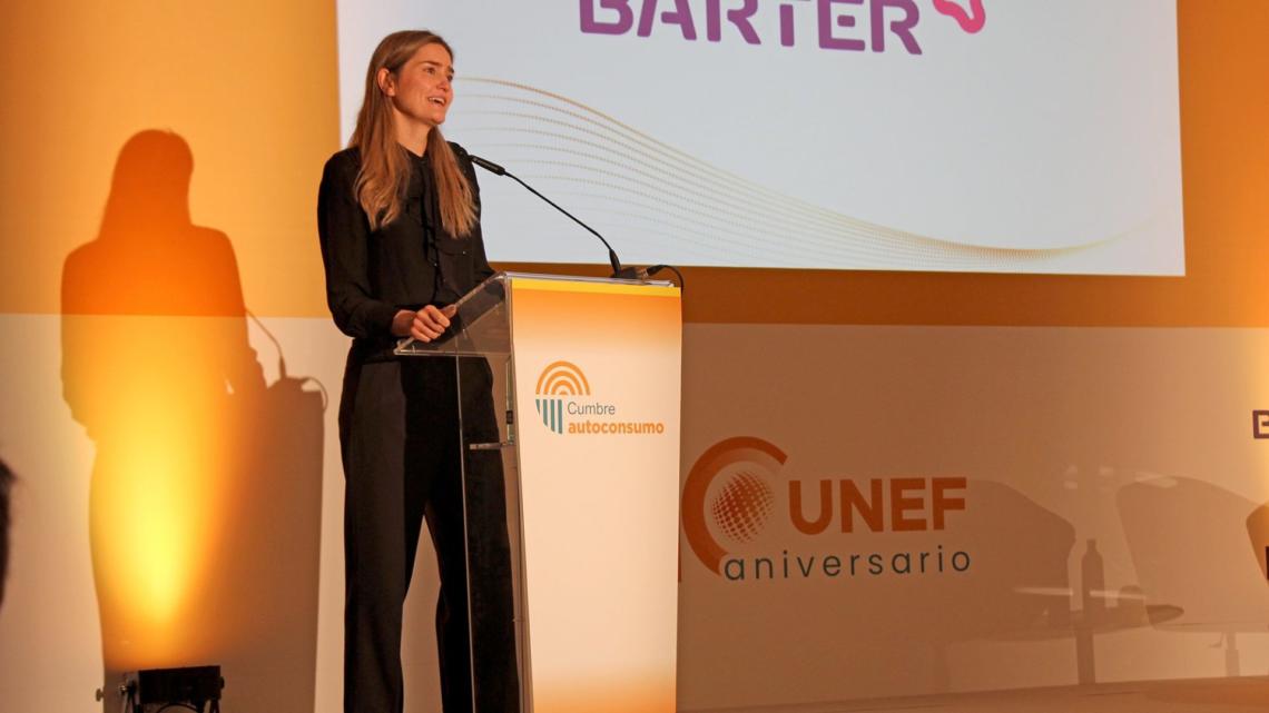 La secretaria de Estado de Energía, Sara Aagesen, durante su intervención en el Congreso de UNEF.