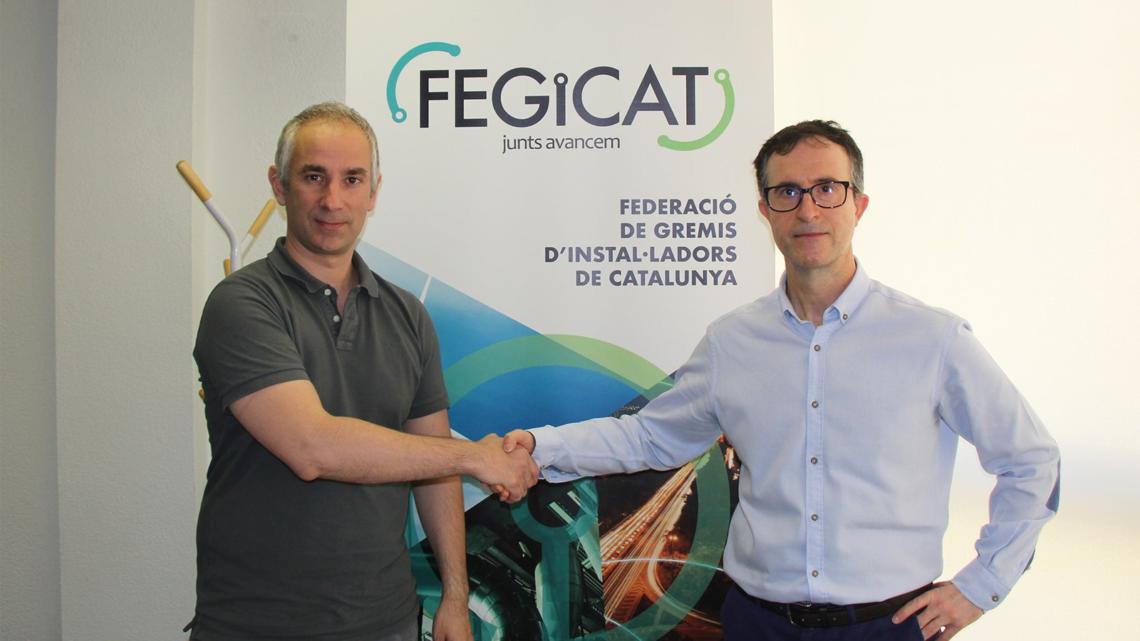Raúl Rodríguez (izda.), director general de FEGICAT, y Miguel Ángel Jiménez, director de Área en Grupo C de Comunicación.