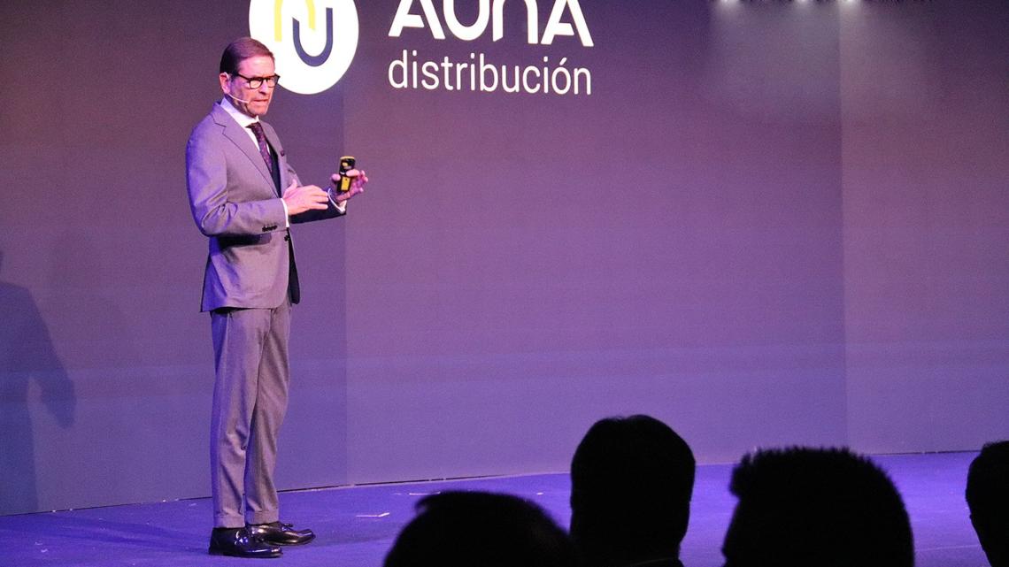 Josep Domingo, director general de Aúna Distribución, durante la gala de los Premios Aúna.