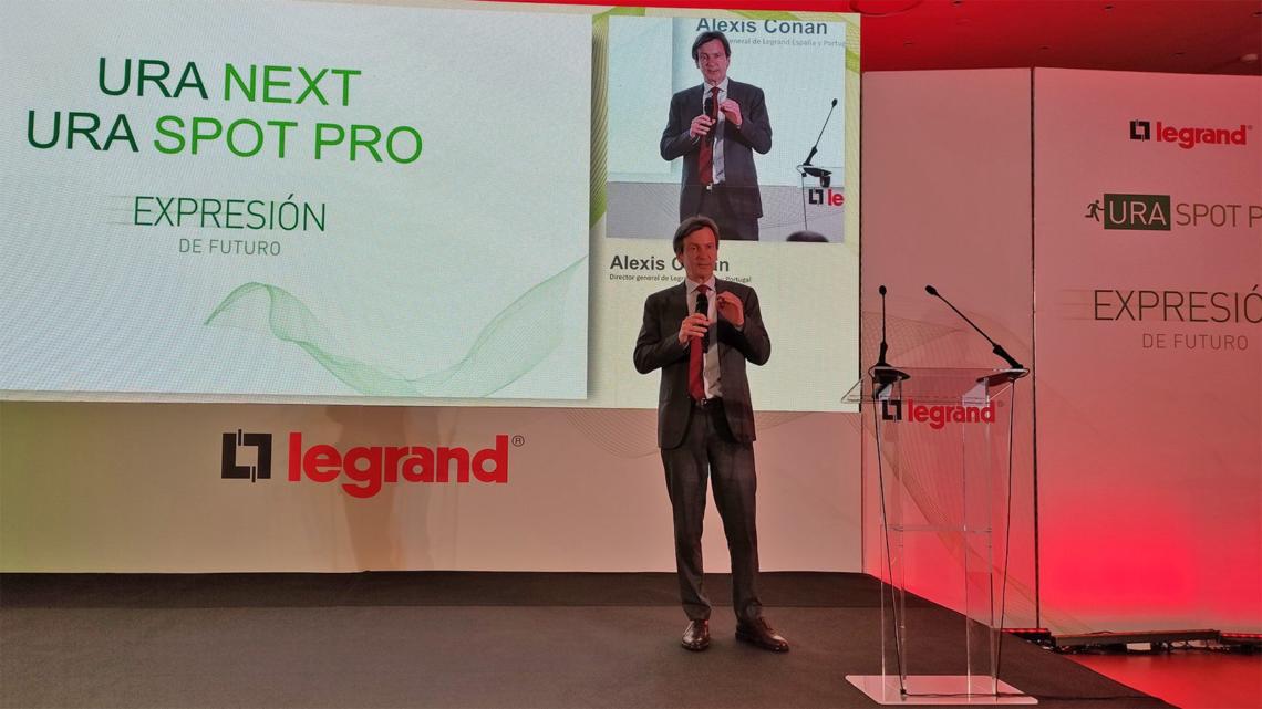 Alexis Conan, director general de Legrand Group España, repasó los datos y la evolución del grupo.