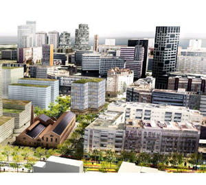 Proyección de cómo quedará el edificio Ca l'Alier una vez esté rehabilitado; será la sede del Centro de Excelencia Smart City.