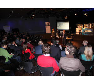 Instantánea de la presentación de Siemens del SPACe Tour en Madrid, hoy 18 de febrero.