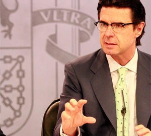 José Manuel Soria, ministro de Industria, Energía y Turismo, durante la rueda de prensa