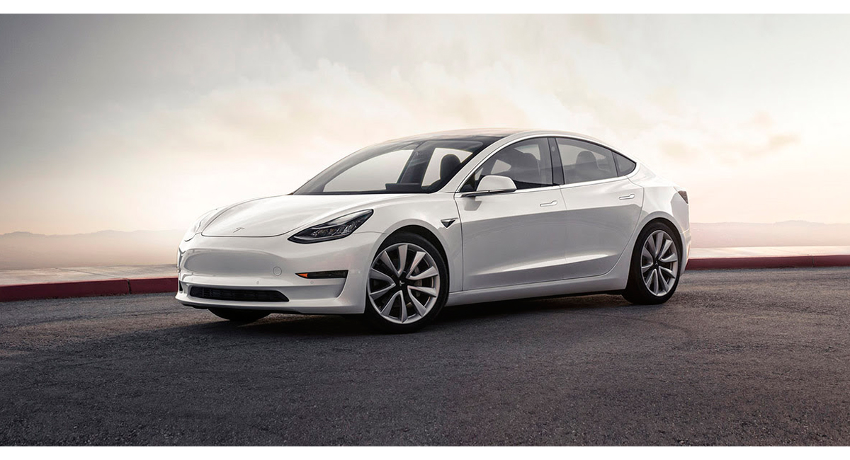 Vehículo eléctrico Model 3 de Tesla.