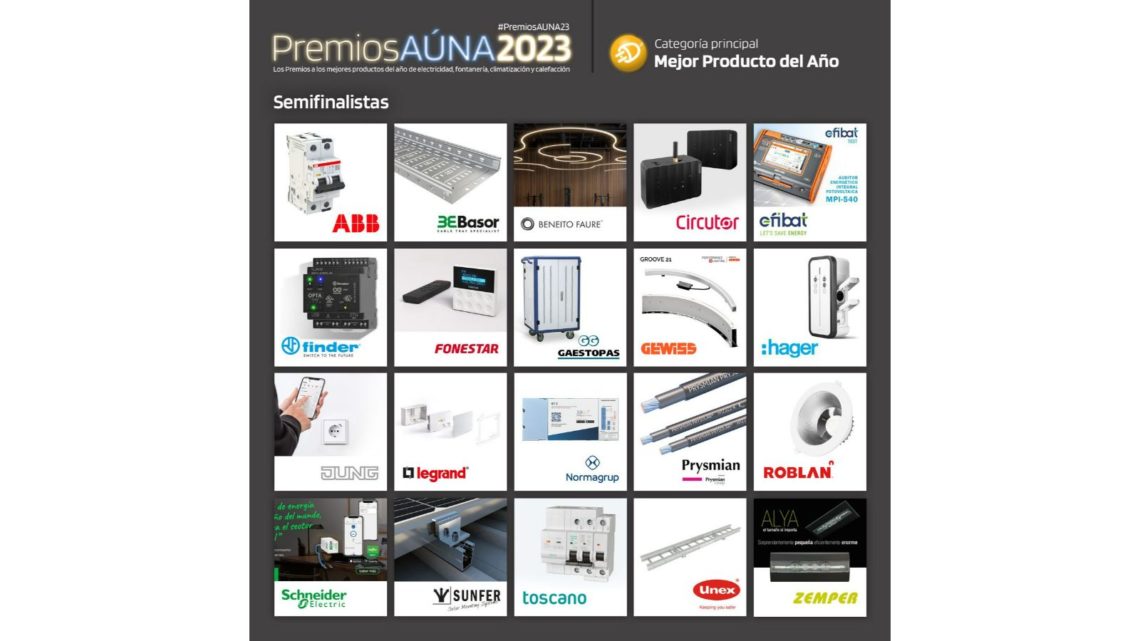 Los veinte semifinalistas de los Premios Aúna en la categoría de mejor producto.
